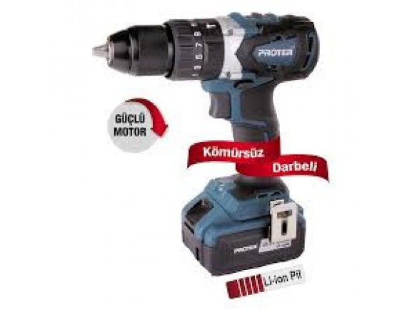 PROTER PST 740 BL KÖMÜRSÜZ DARBELİ ŞARJLI MATKAP